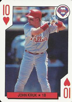 1992 Bicycle All-Stars Playing Cards #10♥ John Kruk Front