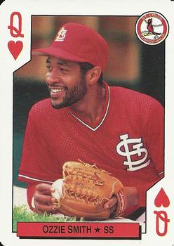 1992 Bicycle All-Stars Playing Cards #Q♥ Ozzie Smith Front