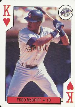1992 Bicycle All-Stars Playing Cards #K♥ Fred McGriff Front