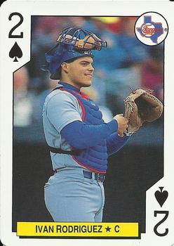 1992 Bicycle All-Stars Playing Cards #2♠ Ivan Rodriguez Front
