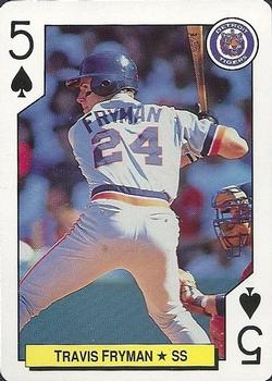 1992 Bicycle All-Stars Playing Cards #5♠ Travis Fryman Front