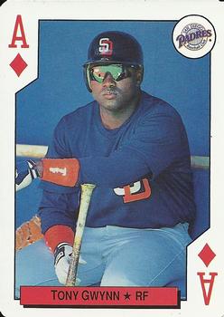 1992 Bicycle All-Stars Playing Cards #A♦ Tony Gwynn Front