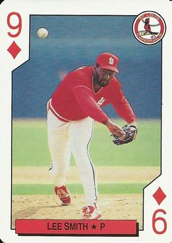 1992 Bicycle All-Stars Playing Cards #9♦ Lee Smith Front