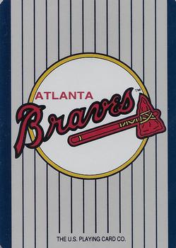 1992 U.S. Playing Card Co. Atlanta Braves Playing Cards #6♥ Brian Hunter Back
