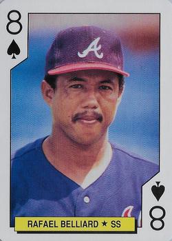 1992 U.S. Playing Card Co. Atlanta Braves Playing Cards #8♠ Rafael Belliard Front