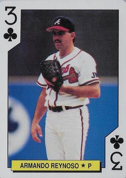 1992 U.S. Playing Card Co. Atlanta Braves Playing Cards #3♣ Armando Reynoso Front