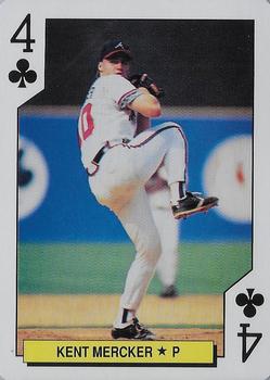 1992 U.S. Playing Card Co. Atlanta Braves Playing Cards #4♣ Kent Mercker Front