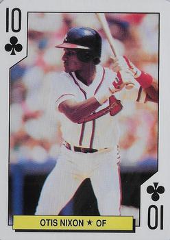 1992 U.S. Playing Card Co. Atlanta Braves Playing Cards #10♣ Otis Nixon Front