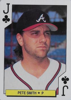 1992 U.S. Playing Card Co. Atlanta Braves Playing Cards #J♣ Pete Smith Front