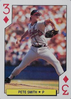 1992 U.S. Playing Card Co. Atlanta Braves Playing Cards #3♦ Pete Smith Front