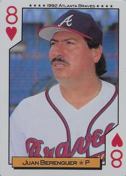 1992 Bicycle Atlanta Braves World Series Playing Cards #8♥ Juan Berenguer Front