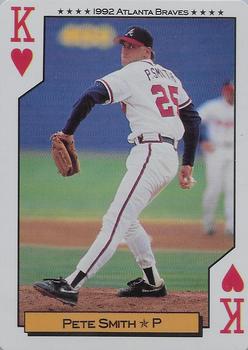 1992 Bicycle Atlanta Braves World Series Playing Cards #K♥ Pete Smith Front