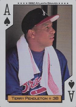 1992 Bicycle Atlanta Braves World Series Playing Cards #A♠ Terry Pendleton Front