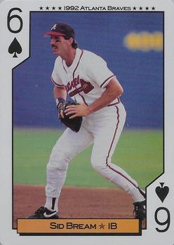1992 Bicycle Atlanta Braves World Series Playing Cards #6♠ Sid Bream Front