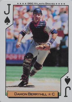 1992 Bicycle Atlanta Braves World Series Playing Cards #J♠ Damon Berryhill Front