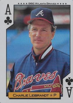 1992 Bicycle Atlanta Braves World Series Playing Cards #A♣ Charlie Leibrandt Front