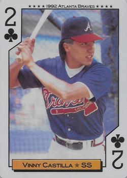 1992 Bicycle Atlanta Braves World Series Playing Cards #2♣ Vinny Castilla Front