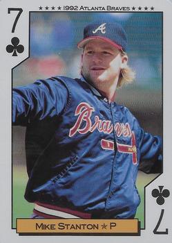 1992 Bicycle Atlanta Braves World Series Playing Cards #7♣ Mike Stanton Front