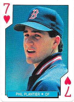 1992 U.S. Playing Card Co. Boston Red Sox Playing Cards #7♥ Phil Plantier Front