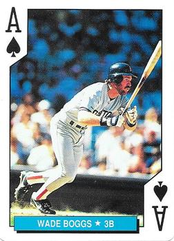 1992 U.S. Playing Card Co. Boston Red Sox Playing Cards #A♠ Wade Boggs Front