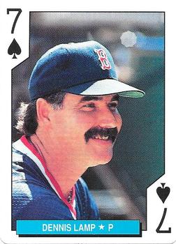1992 U.S. Playing Card Co. Boston Red Sox Playing Cards #7♠ Dennis Lamp Front