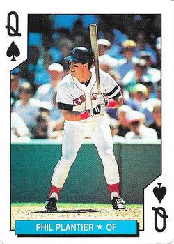 1992 U.S. Playing Card Co. Boston Red Sox Playing Cards #Q♠ Phil Plantier Front