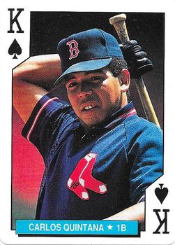 1992 U.S. Playing Card Co. Boston Red Sox Playing Cards #K♠ Carlos Quintana Front