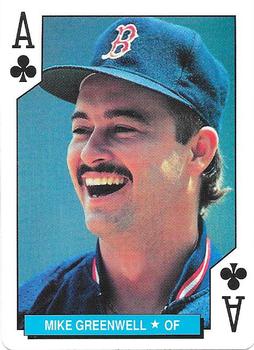 1992 U.S. Playing Card Co. Boston Red Sox Playing Cards #A♣ Mike Greenwell Front