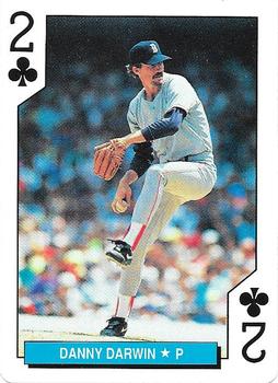 1992 U.S. Playing Card Co. Boston Red Sox Playing Cards #2♣ Danny Darwin Front