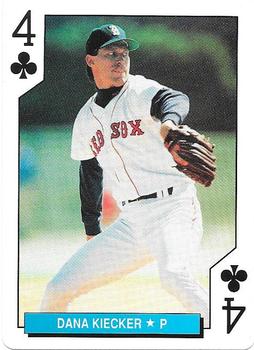 1992 U.S. Playing Card Co. Boston Red Sox Playing Cards #4♣ Dana Kiecker Front