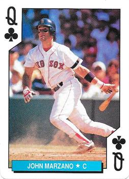 1992 U.S. Playing Card Co. Boston Red Sox Playing Cards #Q♣ John Marzano Front