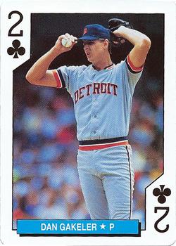 1992 U.S. Playing Card Co. Detroit Tigers Playing Cards #2♣ Dan Gakeler Front