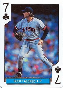 1992 U.S. Playing Card Co. Detroit Tigers Playing Cards #7♣ Scott Aldred Front