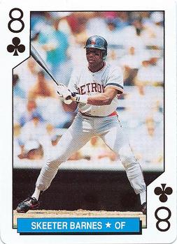 1992 U.S. Playing Card Co. Detroit Tigers Playing Cards #8♣ Skeeter Barnes Front