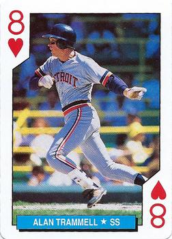1992 U.S. Playing Card Co. Detroit Tigers Playing Cards #8♥ Alan Trammell Front