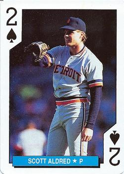 1992 U.S. Playing Card Co. Detroit Tigers Playing Cards #2♠ Scott Aldred Front
