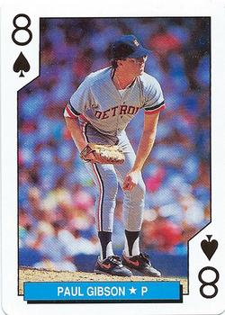 1992 U.S. Playing Card Co. Detroit Tigers Playing Cards #8♠ Paul Gibson Front