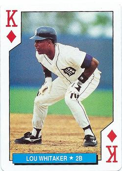 1992 U.S. Playing Card Co. Detroit Tigers Playing Cards #K♦ Lou Whitaker Front