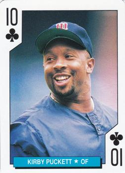 1992 U.S. Playing Card Co. Minnesota Twins Playing Cards #10♣ Kirby Puckett Front