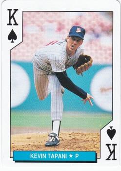 1992 U.S. Playing Card Co. Minnesota Twins Playing Cards #K♠ Kevin Tapani Front