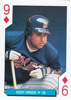 1992 U.S. Playing Card Co. Minnesota Twins Playing Cards #9♦ Kent Hrbek Front