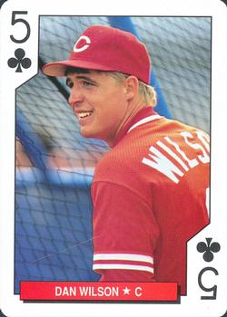 1993 Bicycle Cincinnati Reds Playing Cards #5♣ Dan Wilson Front