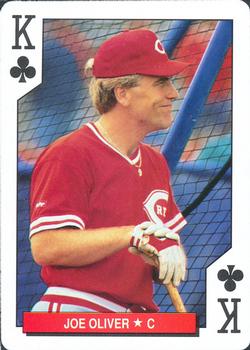 1993 Bicycle Cincinnati Reds Playing Cards #K♣ Joe Oliver Front