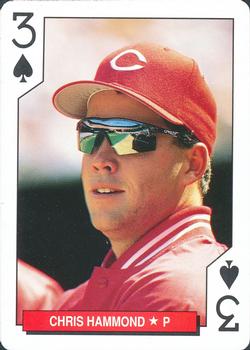 1993 Bicycle Cincinnati Reds Playing Cards #3♠ Chris Hammond Front