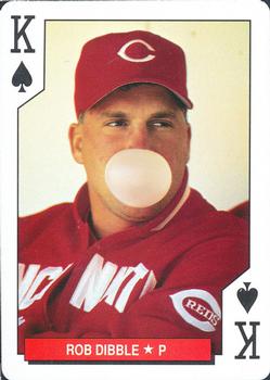 1993 Bicycle Cincinnati Reds Playing Cards #K♠ Rob Dibble Front