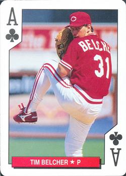 1993 Bicycle Cincinnati Reds Playing Cards #A♣ Tim Belcher Front