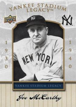 2008 Upper Deck Yankee Stadium Legacy Final Season Box Set #13 Joe McCarthy Front