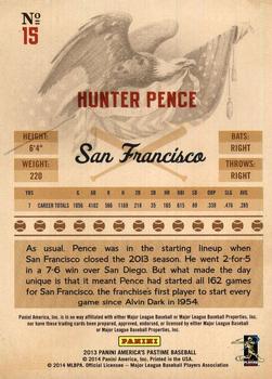 2013 Panini America's Pastime #15 Hunter Pence Back