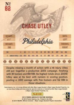 2013 Panini America's Pastime #82 Chase Utley Back