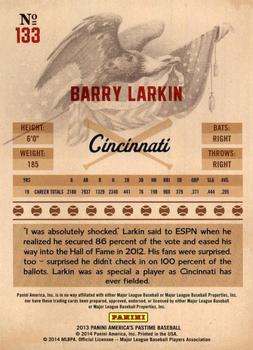 2013 Panini America's Pastime #133 Barry Larkin Back